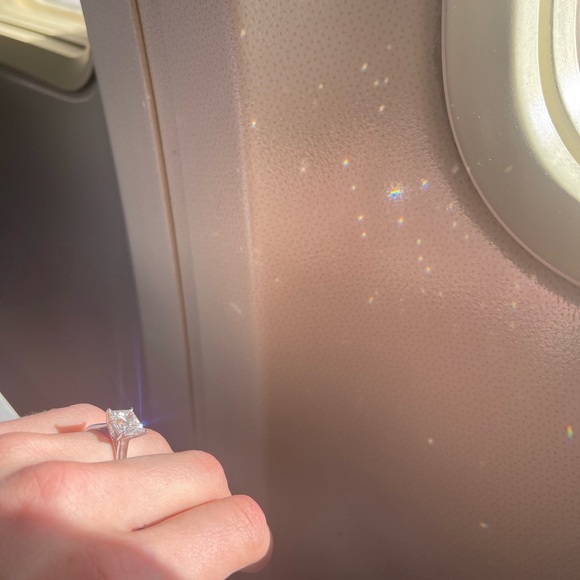 SALE! 3ct+ VVS Princess Cut Diamond Ring! w/ GCAL paperwork! New! - Picture 7 of 9